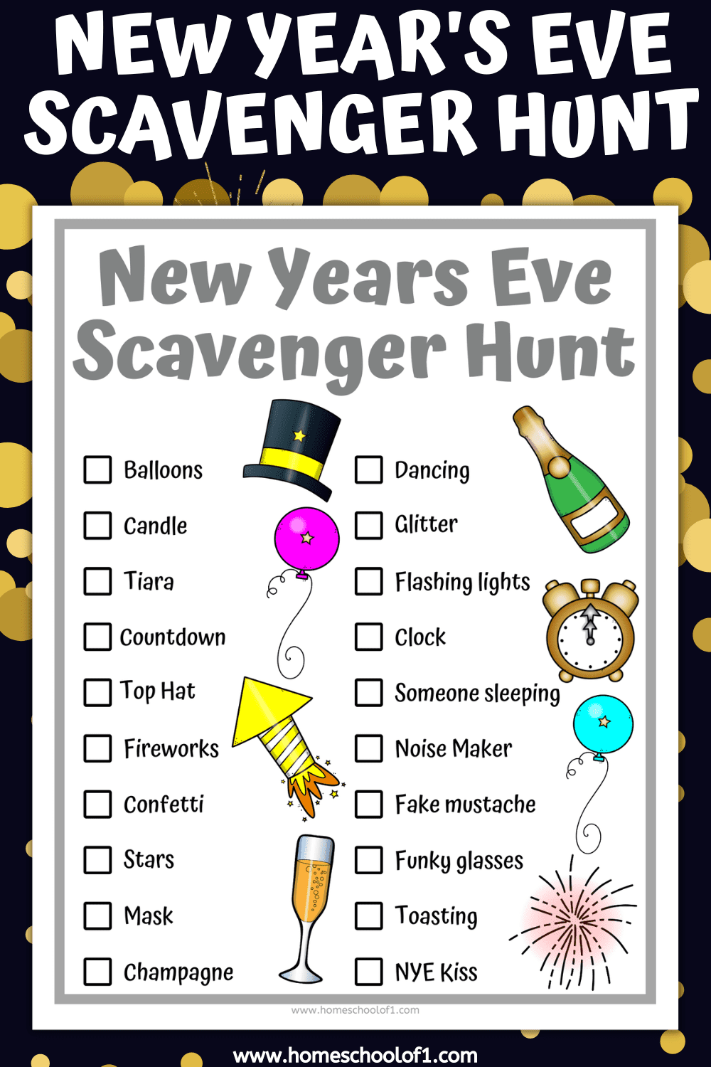 nye scavenger hunt printable - homeschool of 1